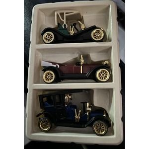 Vintage Set of 3 "High Speed" Miniature Antique Collectible Cars #85/86/87 New